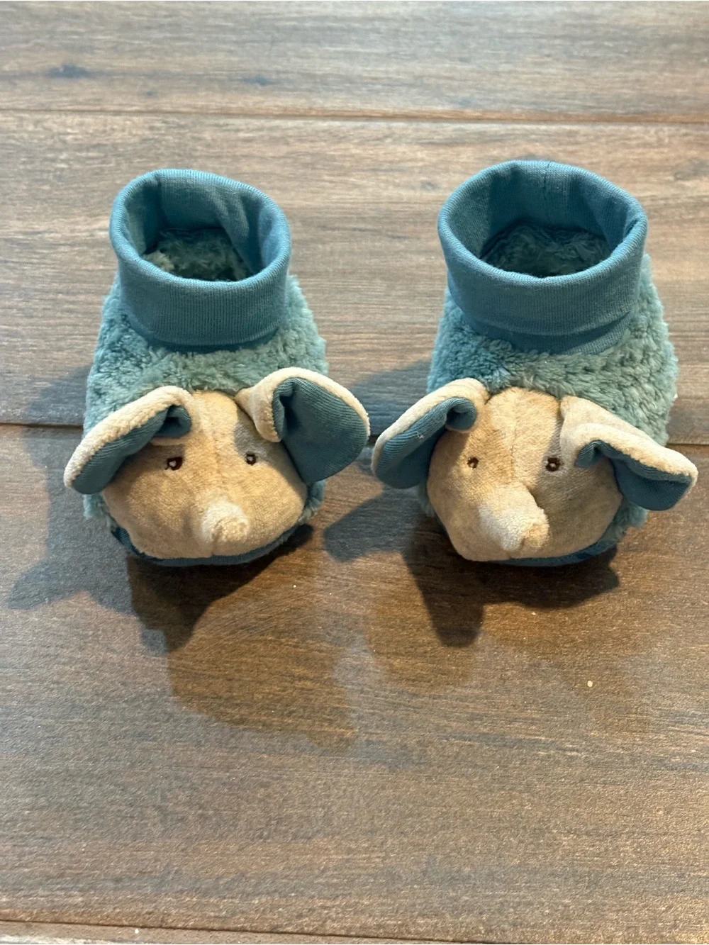 Moulin Roty Sous min Baibab Blue Bergamamote The Elephant Baby Slippers Booties